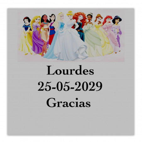 Princesas etiqueta adesiva 5x5cm infantis fundo transparente