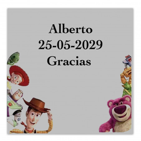 Toy Story adesivo transparente 5x5cm personalizado