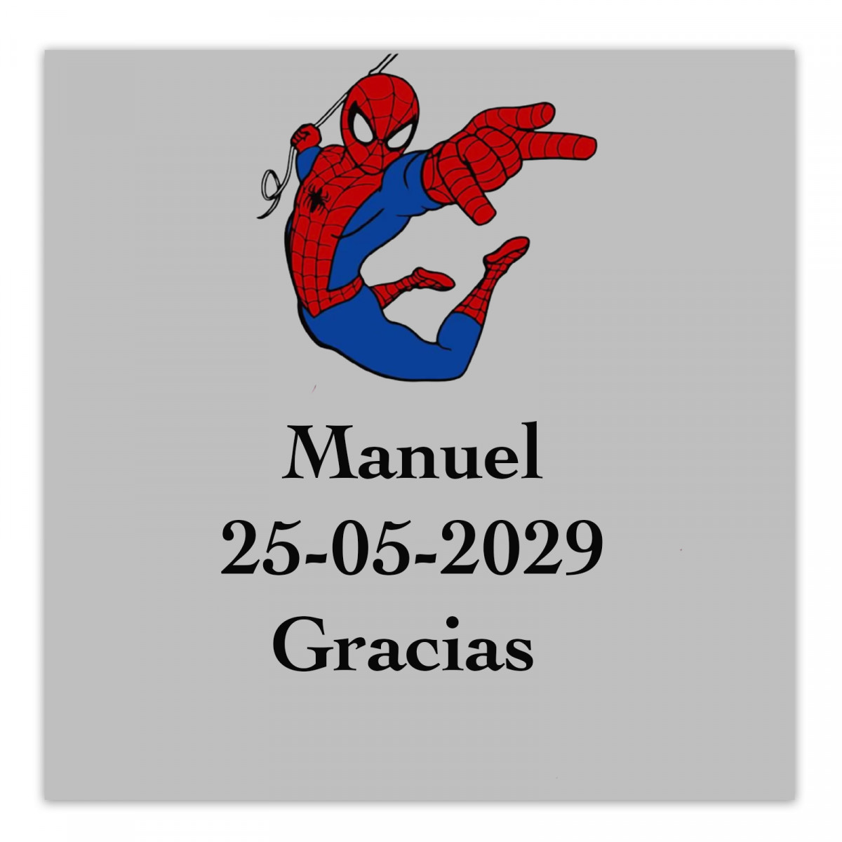 Etiqueta adesiva Spiderman 5x5cm transparente para crianças