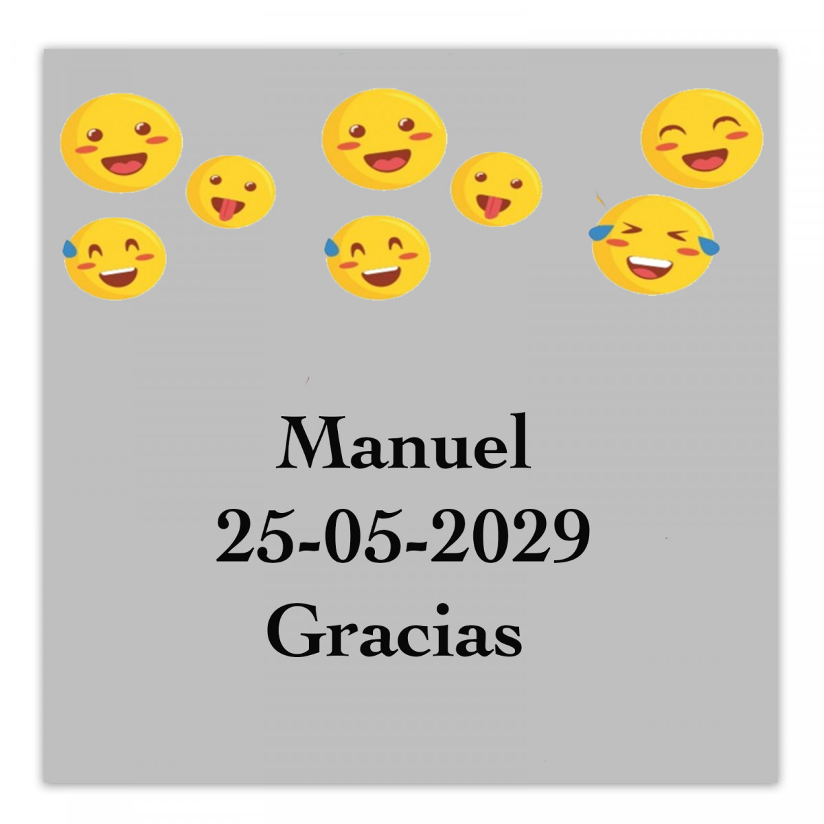 Emojis etiqueta adesiva 5x5cm personalizada transparente