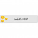 Emojis etiqueta adesiva transparente 5x1cm personalizados