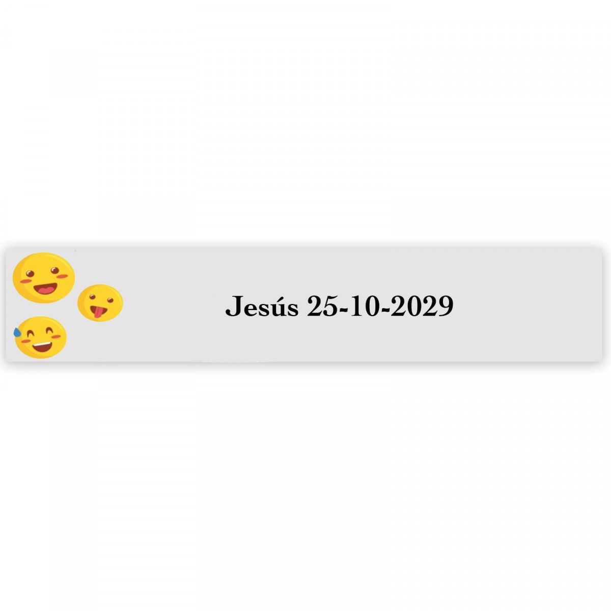 Emojis etiqueta adesiva transparente 5x1cm personalizados