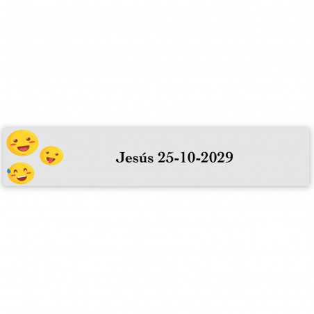 Emojis etiqueta adesiva transparente 5x1cm personalizados