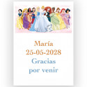 Princesas adesivo personalizado 5x7cm