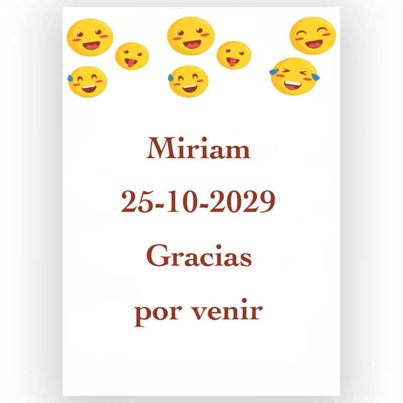 Emojis, adesivo de emoções personalizado 5x7cm