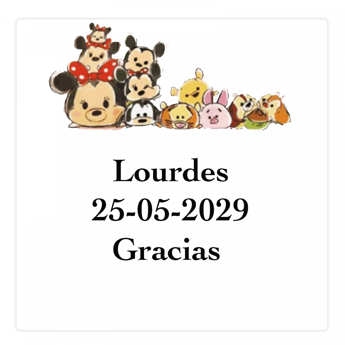 Disney turma adesivo personalizado 5x5cm