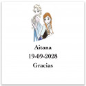Adesivo personalizado Frozen 5x5 cm