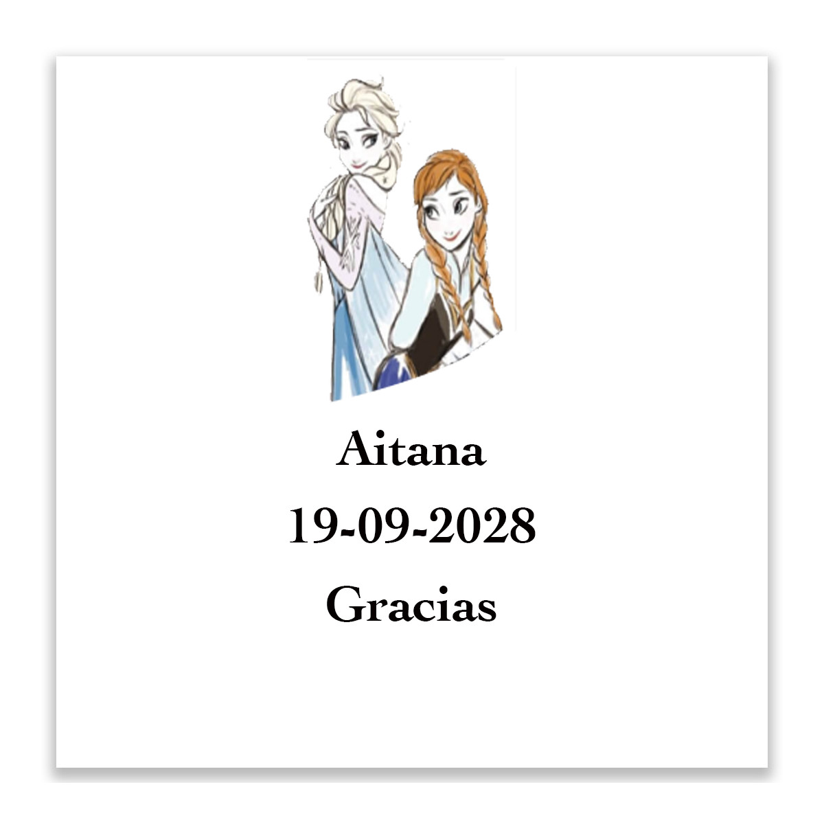 Adesivo personalizado Frozen 5x5 cm