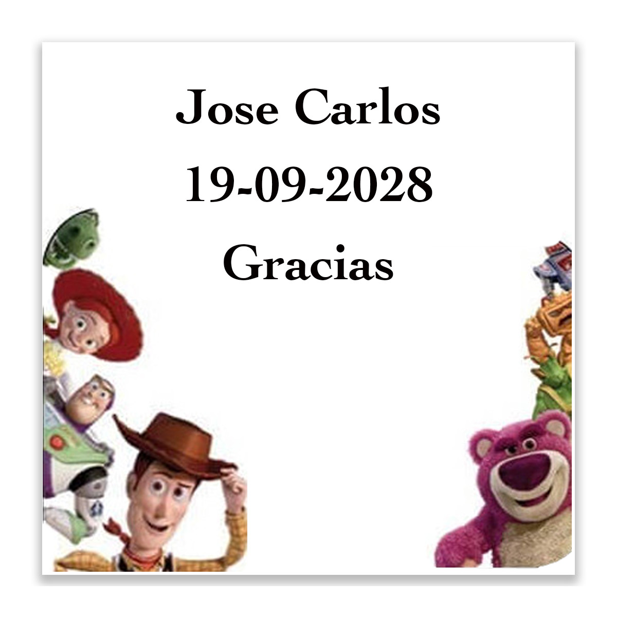 Toy Story adesivo personalizado 5x5cm