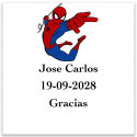 Adesivo personalizado do Spiderman quadrado 5x5cm com fundo transparente para decorar