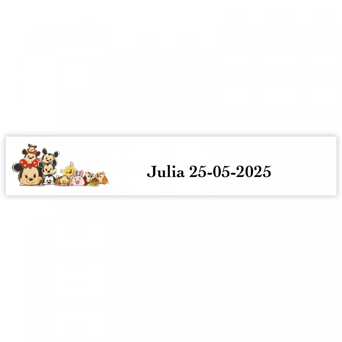Adesivo personalizado Pandilla Disney 5x1cm para decorar