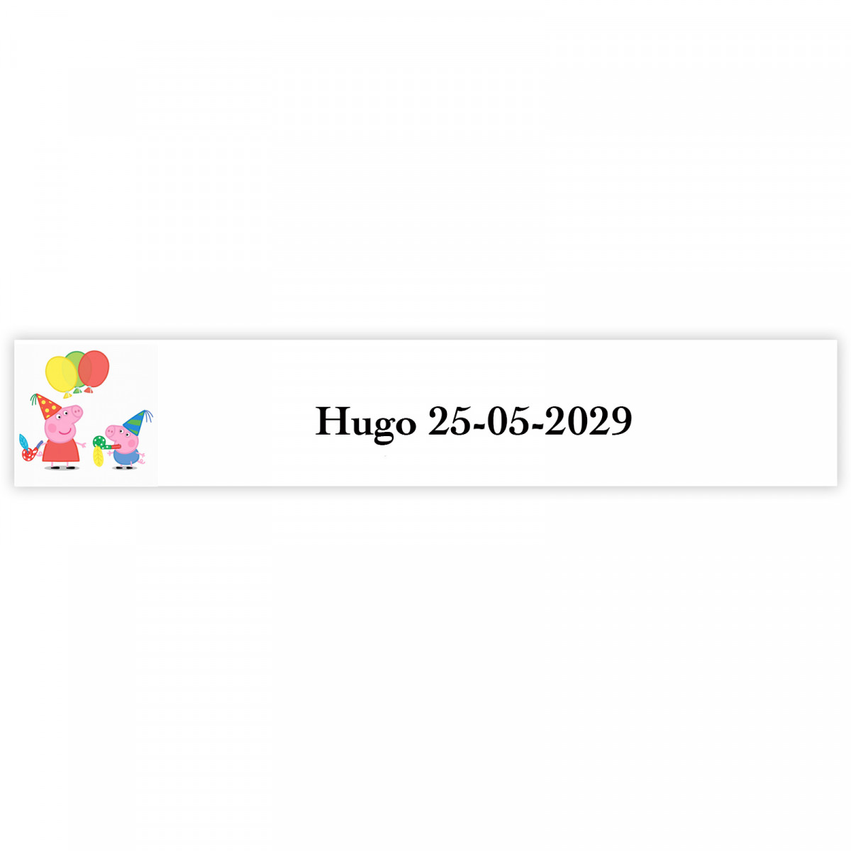 Peppa Pig adesivo personalizado para eventos 5x1cm