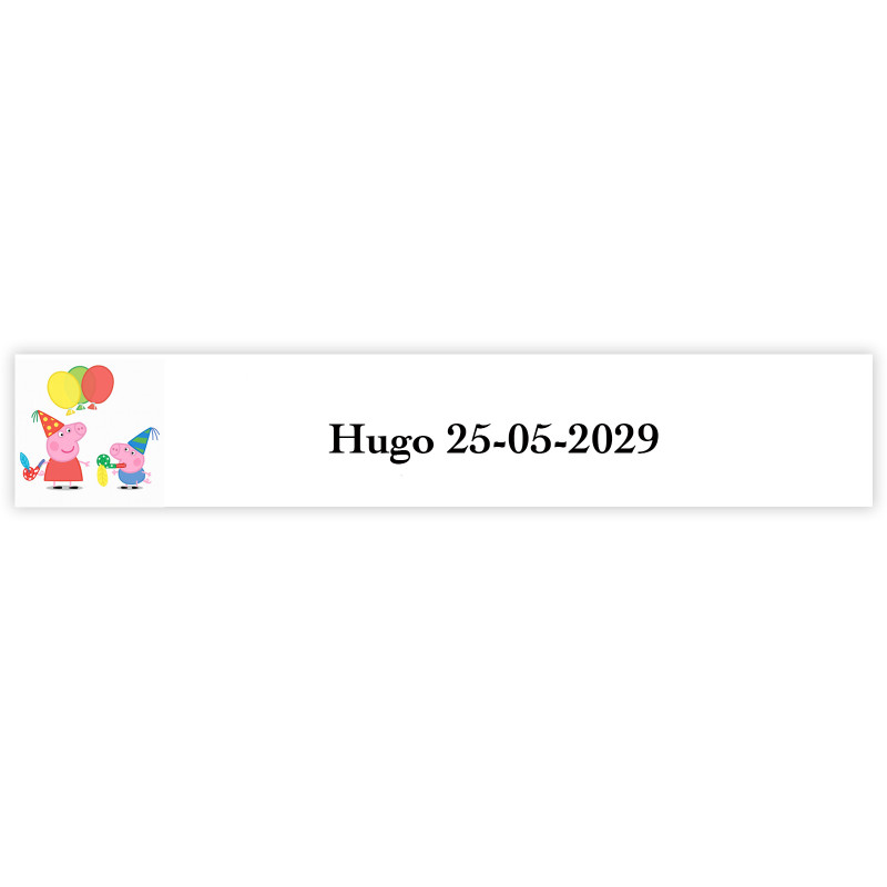Peppa Pig adesivo personalizado para eventos 5x1cm