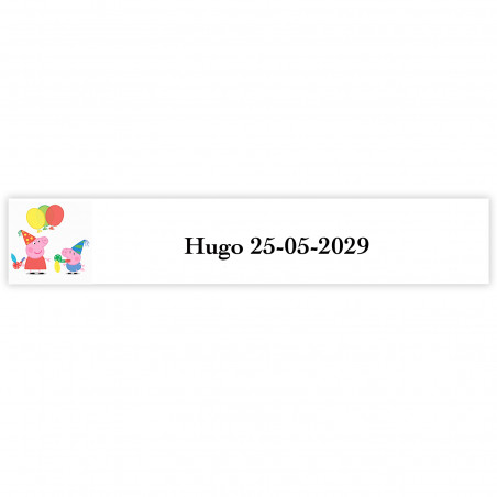 Peppa Pig adesivo personalizado para eventos 5x1cm