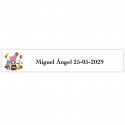 Pocoyó etiqueta adesiva personalizada 5x1cm para eventos