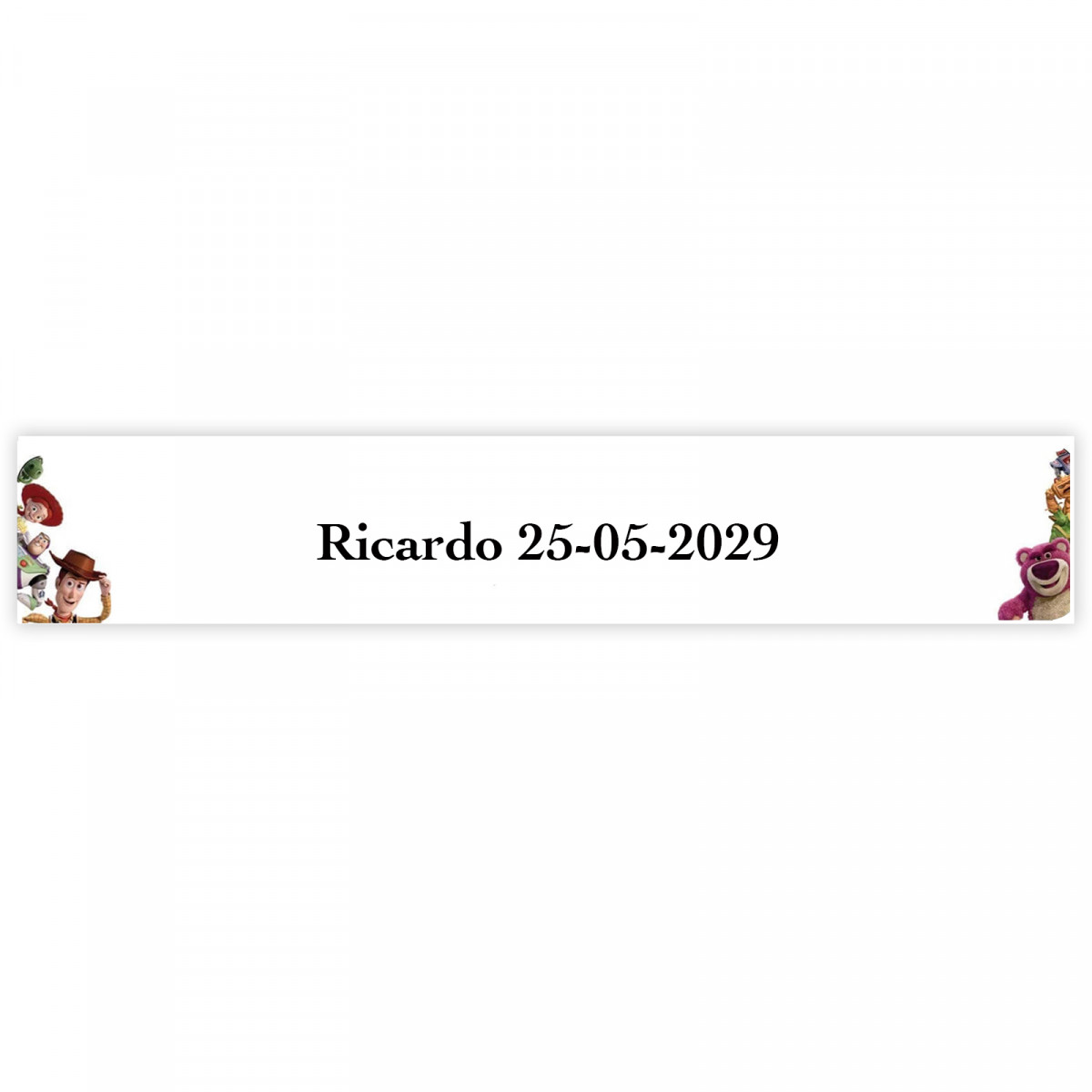 Adesivo personalizado Toy Story para eventos infantis 5x1cm