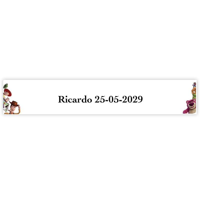 Adesivo personalizado Toy Story para eventos infantis 5x1cm