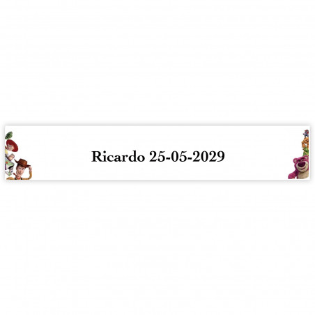 Adesivo personalizado Toy Story para eventos infantis 5x1cm