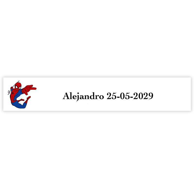 Spiderman adesivo personalizado 5x1cm para eventos infantis