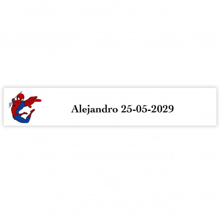 Spiderman adesivo personalizado 5x1cm para eventos infantis