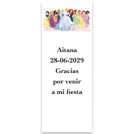 Princesas, adesivo 5x13cm personalizado