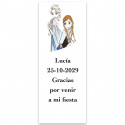 Adesivo personalizado Frozen com fundo branco 5x13cm