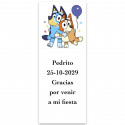 Bluey e Bingo em etiqueta adesiva personalizada 5x13cm