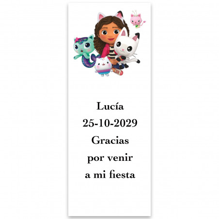 Gabby Gato adesivo personalizado com design exclusivo 5x13cm
