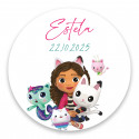 Gabby Gato detalhe infantil com jarra personalizada e doces