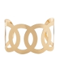 Bracelete dourado vazado para mulher Elegância e estilo moderno