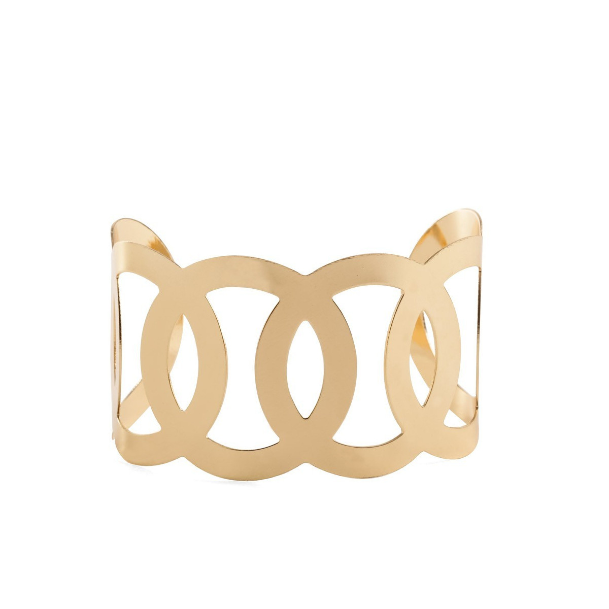 Bracelete dourado vazado para mulher Elegância e estilo moderno