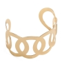 Bracelete dourado vazado para mulher Elegância e estilo moderno