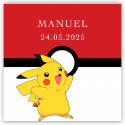 Bolsa de aniversário de Pokemon com presentes e guloseimas