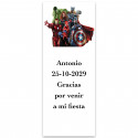 Vingadores, etiqueta adesiva personalizada vertical 13x5cm
