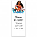 Vaiana Moana, adesivo personalizado com texto editável 13x5cm