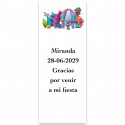 Trolls, etiqueta adesiva editável 13x5cm com fundo branco