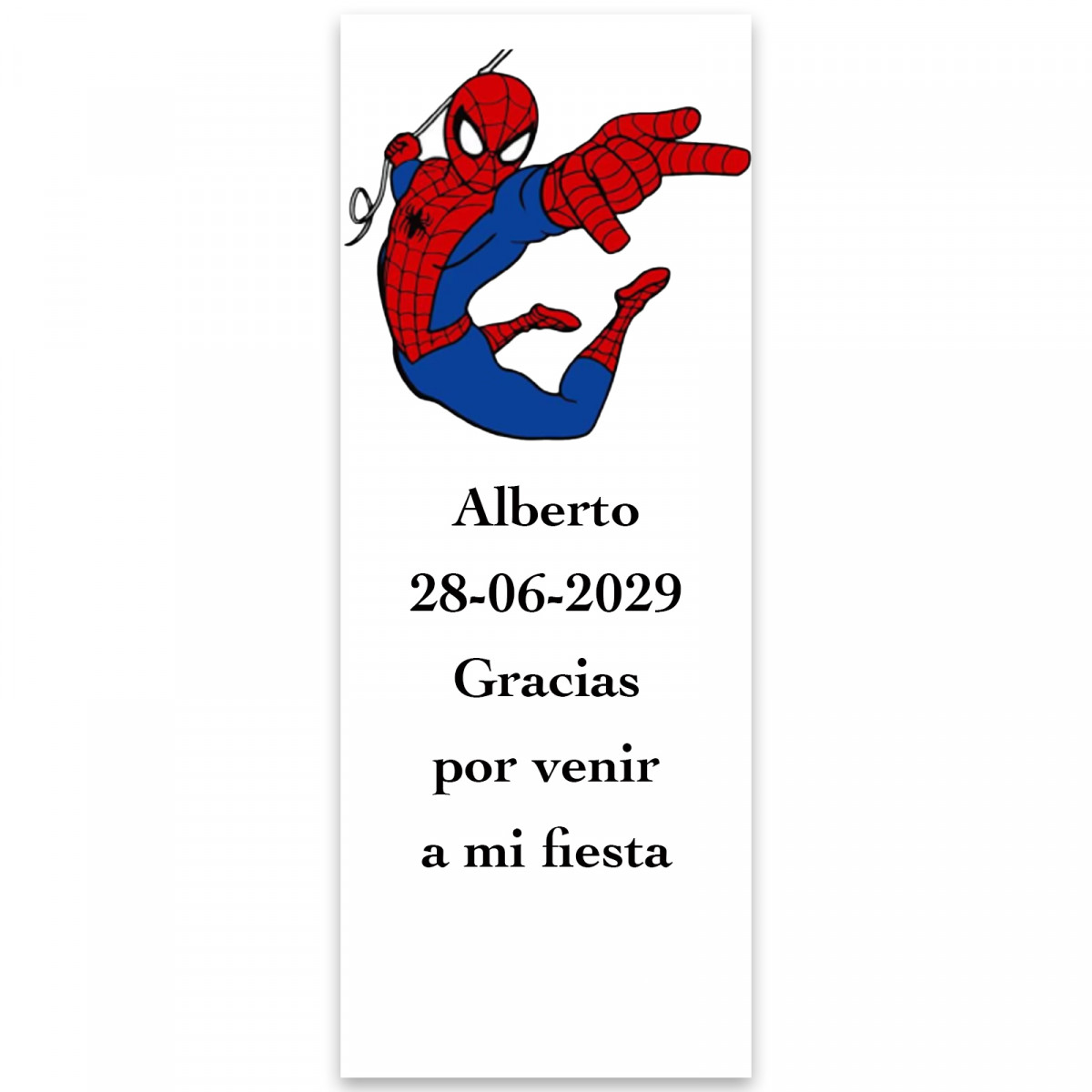 Adesivo personalizado do Spiderman para festas e celebrações 13x5cm