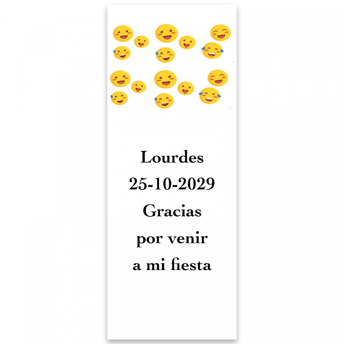Emojis adesivo personalizado em vertical editável 13x5cm