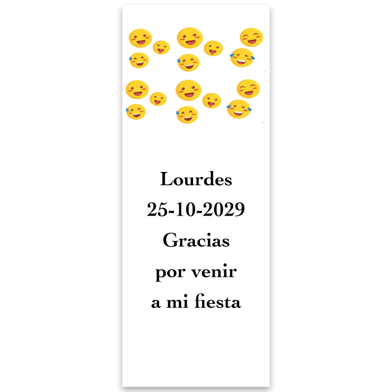 Emojis adesivo personalizado em vertical editável 13x5cm
