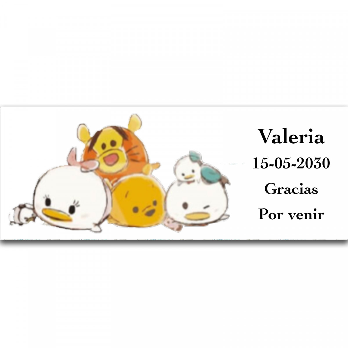 Disney bebês adesivo com texto personalizado 13x5cm