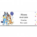 Bluey e Bingo adesivo personalizado divertido e fofo 13x5cm