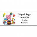 Pocoyó adesivo personalizado infantil 13x5cm