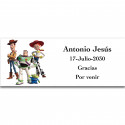 Etiqueta adesiva personalizada Toy Story 13x5cm