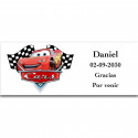 Adesivo personalizado Cars na horizontal 13x5cm