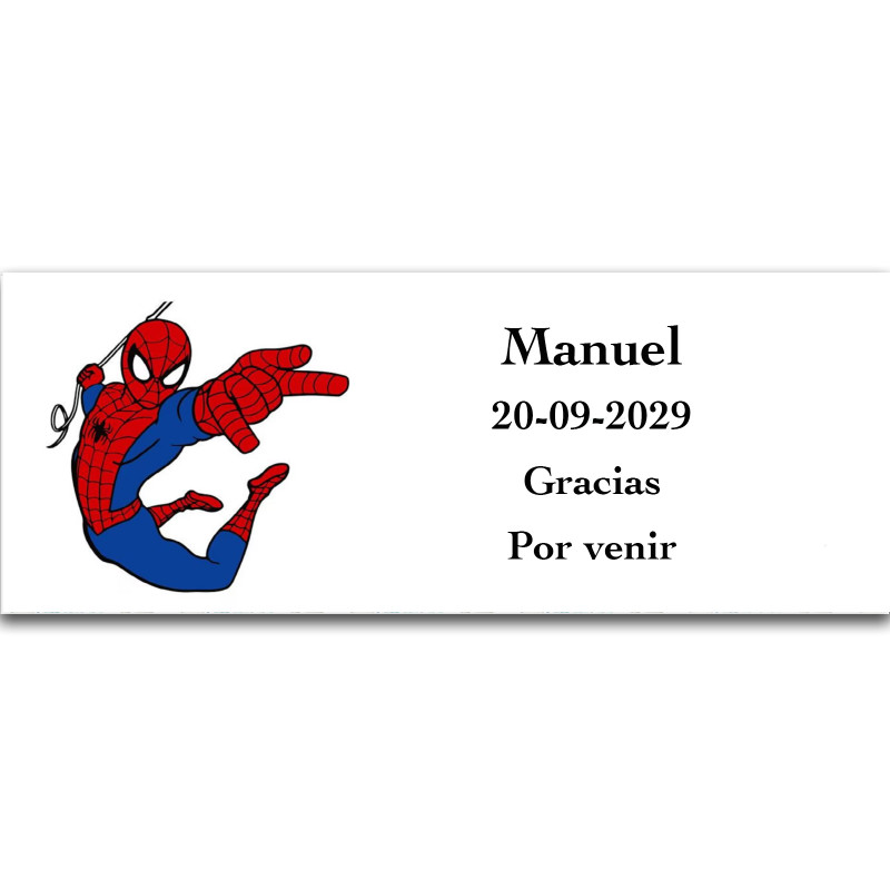 Spiderman, adesivo personalizado de super-heróis 13x5cm