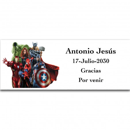 Adesivo personalizado dos Vingadores de personagens populares 13x5cm