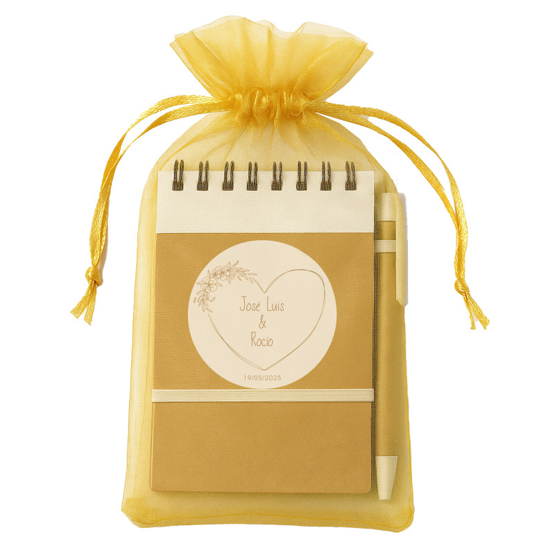 Lembranças casamento caderno personalizado