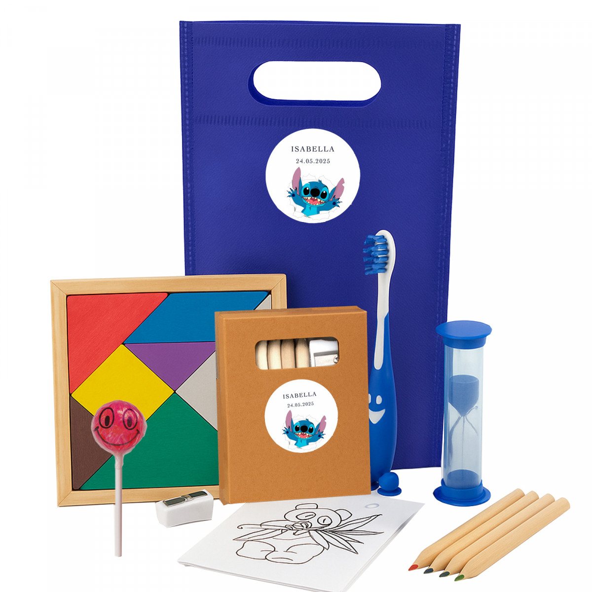 Stitch pack detalhes para convidados infantis educativos