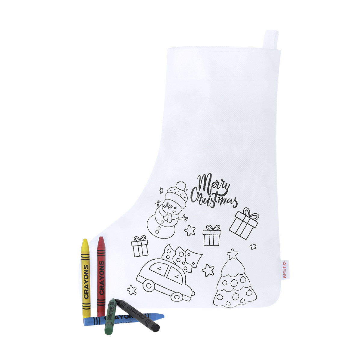 Meia de Natal para colorir