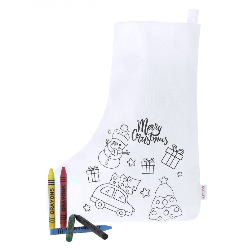 Meia de Natal para colorir
